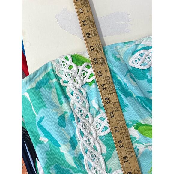 Lilly Pulitzer Tansy Poolside Blue Strapless Dress Size 6 Tropical - Picture 5 of 16